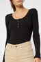 PIECES PCKITTE LS TOP NOOS BC - Dames Longsleeve - Biologische katoenmix - Maat L