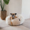 District 70 FUZZ - Donut Hondenmand - Warm en comfortabel - Merengue - M Ø 60 cm