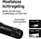 GP LED Zaklamp C31 - 300 Lumen - Aluminium antislip - Zwart met groen