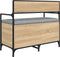 vidaXL - Opbergbankje - 85,5x42x73,5 - cm - bewerkt - hout - sonoma - eikenkleurig