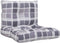 vidaXL - Palletkussens - 2 - st - ruitpatroon - stof - grijs