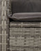 vidaXL - Tuinstoelen - 2 - st - verstelbaar - met - kussens - poly - rattan - grijs