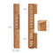 SoBuy BZR34-II-SH - Badkamerkast - Verstelbare Planken en Lade - Houtkleur 20x180x20cm