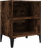 vidaXL - Nachtkastje - met - metalen - poten - 40x30x50 - cm - gerookt - eikenkleurig