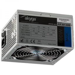 Akyga AK-B1-600 - ATX Voeding 600W 20+4 pin - 4x SATA 2x Molex - Grijs
