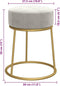 vidaXL - Hocker - rond - fluweel - lichtgrijs