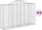 vidaXL - Schanskorven - 9 - st - gewelfd - 200x50x120/140 - cm - ijzer