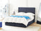 VERNOYES - Bed met opbergruimte - Zwart - 140 x 200 cm - Fluweel