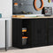 vidaXL - Garagekast - 30x51x85 - cm - massief - grenenhout - zwart