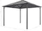 vidaXL - Prieel - met - gordijn - 3x3 - m - aluminium - zwart