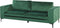 VADSTENA - Driezitsbank - Groen - Fluweel
