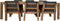 Tuinset eettafel Aruba 6 personen - 260x100x76 - Naturel/donkergrijs - Teak