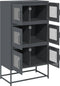 vidaXL - Hoge - kast - 68x39x123 - cm - staal - antracietkleurig