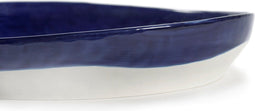 Serax - Ottolenghi - Feast - Bord - 22cm - hoog 4cm - Donkerblauw witte strepen - Set van 2