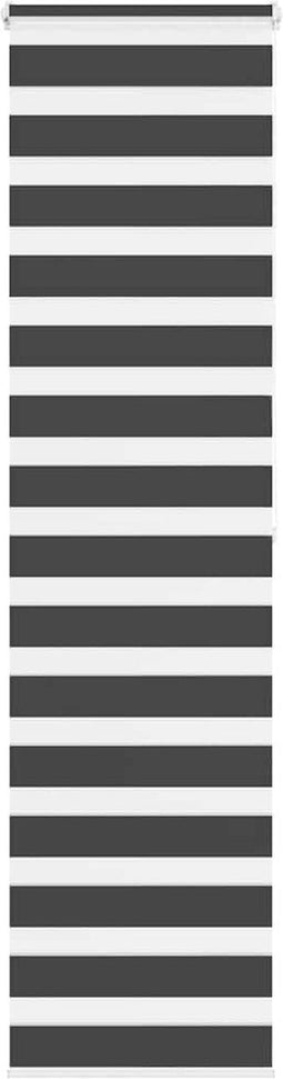 vidaXL - Zebra - rolgordijn - 55x200 - cm - stofbreedte - 50,9 - cm - zwart