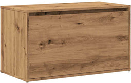 vidaXL - Halbankje - 80x40x45 - cm - bewerkt - hout - artisanaal - eikenkleur