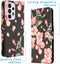 iMoshion Hoesje Geschikt voor Samsung Galaxy A33 Hoesje Met Pasjeshouder - iMoshion Design Softcase Bookcase - Zwart / Blossom Watercolor Black