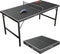 Juskys Mini Tafeltennistafel Flexi - Opklapbaar - Compact - Zwart / Zilver - 152 x 71 x 71 cm