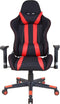 Gamestoel Thomas - bureaustoel racing gaming stijl - stof bekleding - zwart rood