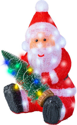 Lumineo Kerstverlichting figuur - kerstman - 31 x 33 x 49,5 cm - acryl - LED kerstfiguren