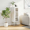 vidaXL - Hoge - kast - 36x39x123 - cm - koudgewalst - staal - wit