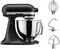 KitchenAid 5KSM125EBM - Artisan keukenrobot - 4,8L RVS kom - 300W - Kantelbare kop - Volledig metaal