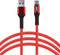 UNIQ Accessory - USB Type-C Kabel - Snellader 100cm nylon - Rood