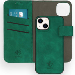 iMoshion Hoesje Geschikt voor iPhone 14 Hoesje Met Pasjeshouder - iMoshion Uitneembare 2-in-1 Luxe Bookcase - Donkergroen
