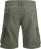 JACK&JONES JJIZACK JJCARGO SHORTS AMA SOLID STS - Korte Heren Cargo - Biologisch Katoen - Maat S