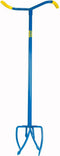 Gardenclaw Tuinklauw GC821-06 - Woelvork - 14,5 x 14,5 x 95,5 CM - Aarde Losmaken, Onkruid Wieden, Grond Beluchten, Kultiveren - Blauw/Geel