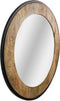 HSM Collection Wangspiegel rond - ø70x5 - Naturel/zwart - Teakhout