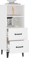 vidaXL - Dressoir - 34,5x34x90 - cm - bewerkt - hout - wit