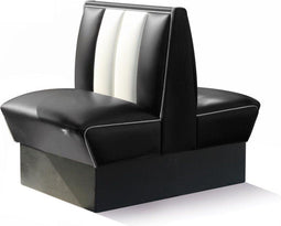 Bel Air Dinerbank Double Booth HW-70DB Zwart