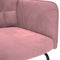 vidaXL - Schommelstoel - met - krukje - fluweel - roze