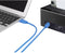 Renkforce USB-kabel USB 3.2 Gen1 (USB 3.0 / USB 3.1 Gen1) USB-A stekker, USB-B stekker 1.80 m Blauw Vergulde steekconta