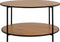 Vita Salontafel - Ronde salontafel met zwart frame en eiken blad 80x45 cm
