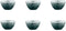 Kom MOON Ø11,5cm - Schaaltjes - 6 stuks - Petroleum