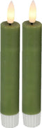 Countryfield Led dinerkaarsen - 15 cm - afstandsbediening - groen (2 stuks)