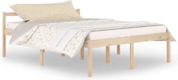 vidaXL - Seniorenbed - massief - grenenhout - 150x200 - cm