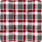 vidaXL - Palletkussen - 70x70x12 - cm - stof - ruitpatroon - rood