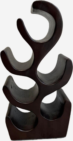 AnLi Style-Wijnrek Suar hout walnoot 6 flessen - 50cm
