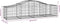 vidaXL - Schanskorven - 3 - st - gewelfd - 200x50x40/60 - cm - gegalvaniseerd - ijzer