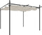 vidaXL - Pergola - met - uitschuifbaar - dak - 295x292x230 - crèmekleurig