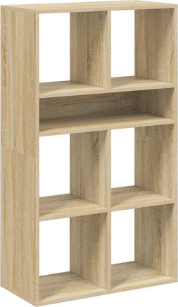 vidaXL - Boekenkast - 66x31x112 - cm - bewerkt - hout - sonoma - eikenkleurig