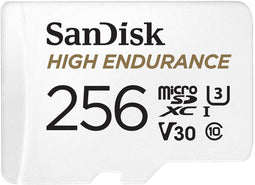 SanDisk High Endurance - microSDXC 256GB - UHS-I Klasse 10 - Wit