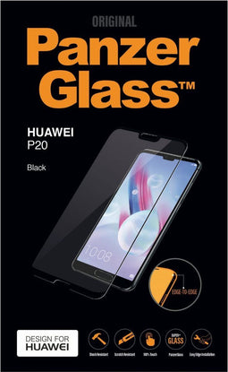 PanzerGlass Huawei P20 - Premium Glazen Screenprotector - Krasbestendig - Zwart