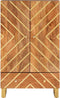 vidaXL - Hoge - kast - 60x33,5x100 - cm - massief - mangohout - bruin - en - zwart