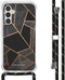iMoshion Hoesje Geschikt voor Samsung Galaxy A34 (5G) Hoesje Met Koord - iMoshion Design Hoesje met Koord - Zwart / Black Graphic