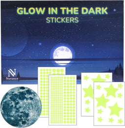 Nuvance - Glow in the Dark Sterren en Maan - 442 Stickers - Kinderkamer