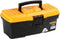 Perel Gereedschapskoffer, polypropyleen, met verwijderbare inlegbak, inklapbaar handvat en kunststof sluiting, zwart/geel, 320 x 165 x 136 mm